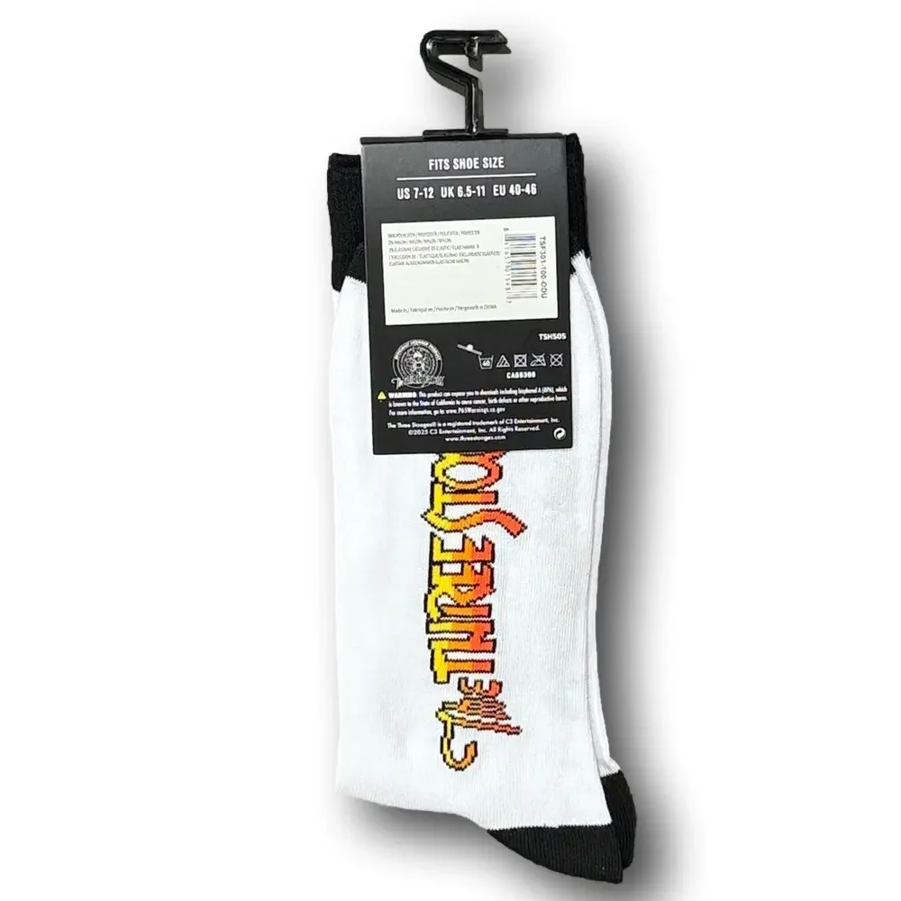 3/$20 The Three Stooges: Larry, Curly & Moe Funny Novelty Crew Socks - NWT